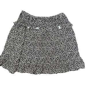 Zara Girls Floral Skirt - Size 10 - Ditsy Floral Black and White